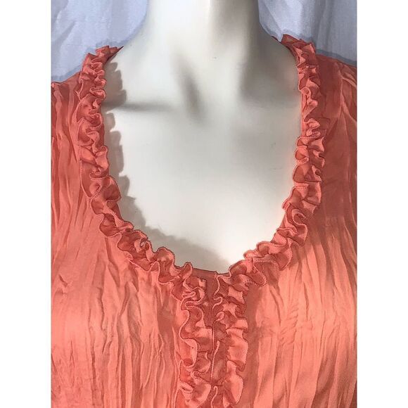 Vintage Y2K Sheer Chiffon Ruffled Blouse Medium - Picture 3 of 13